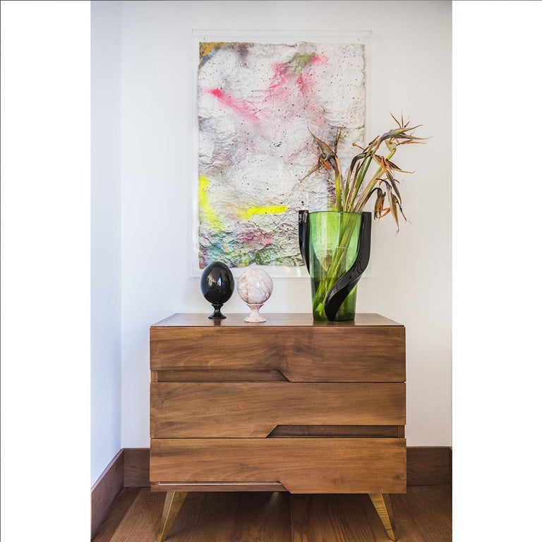 In The Style Of Mid Century Modern Solid Wood Pair Of Italian