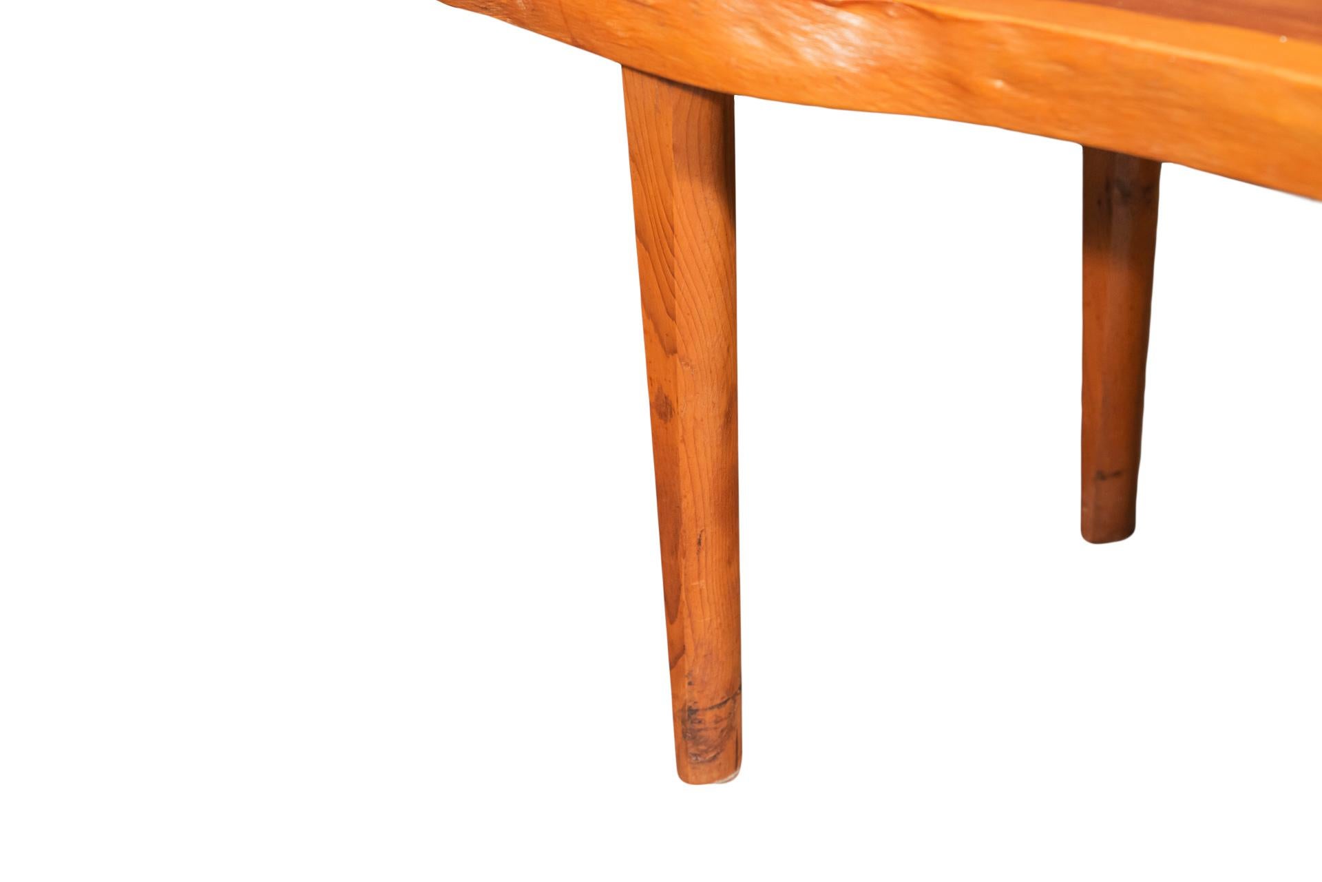 Mid-Century Modern in the Style of Nakashima, Brutalist Coffee Table, France, circa 1960