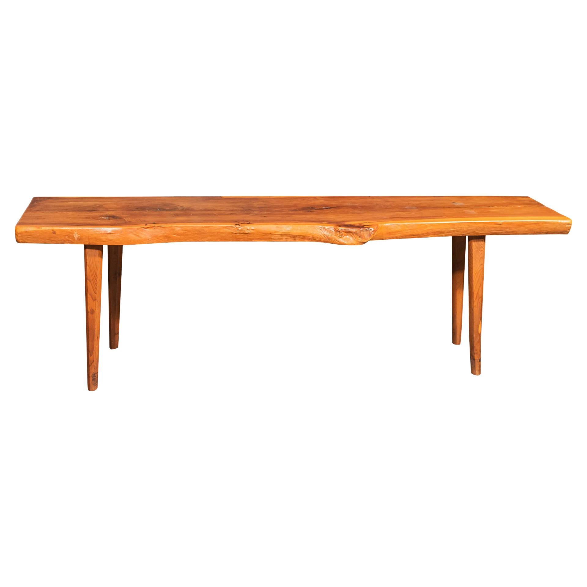 in the Style of Nakashima, Brutalist Coffee Table, France, circa 1960