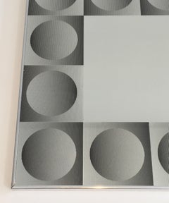 In the Style of Victor Vasarely, Optique Art Mirror