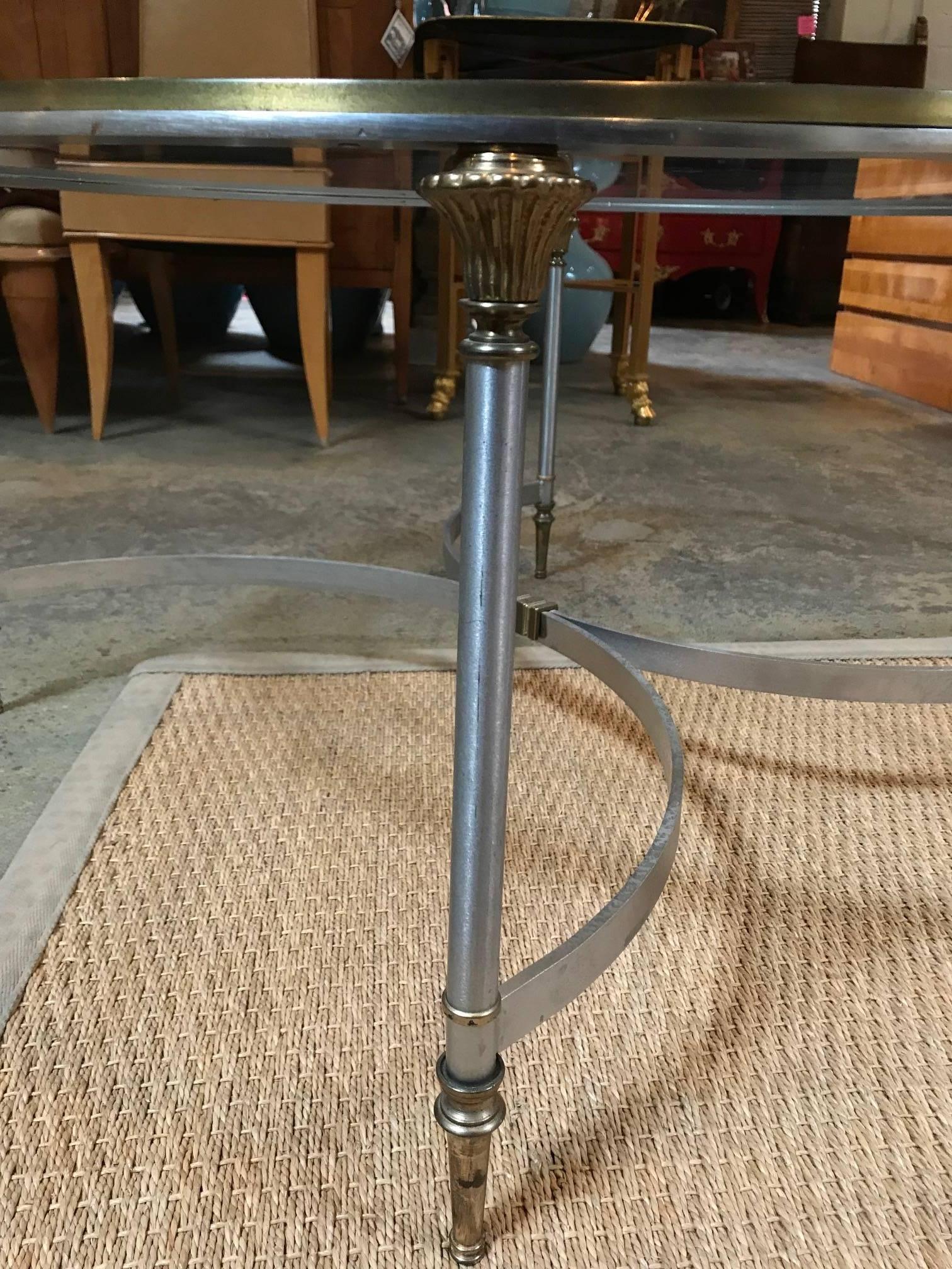 20th Century In the Style of Yale Burge Round Glass Table