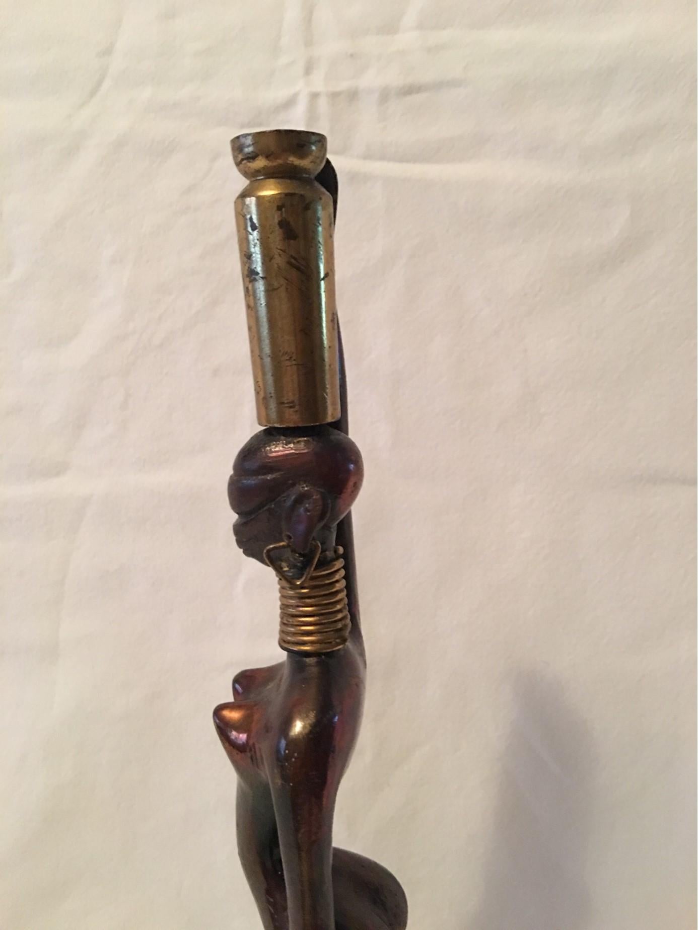Mid-20th Century In the Styling’s of Karl Hagenauer, a lovely Bronze African Woman For Sale