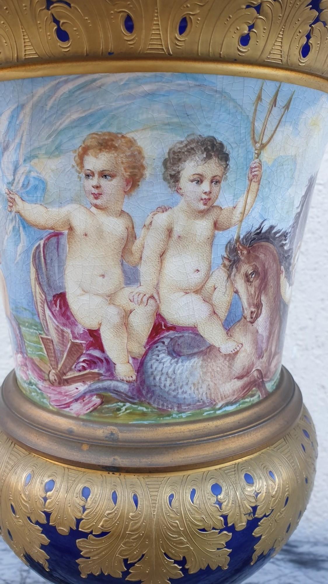 In The Taste Of Sèvres, Medici Vase, Napoleon III, 19th Century For Sale 6