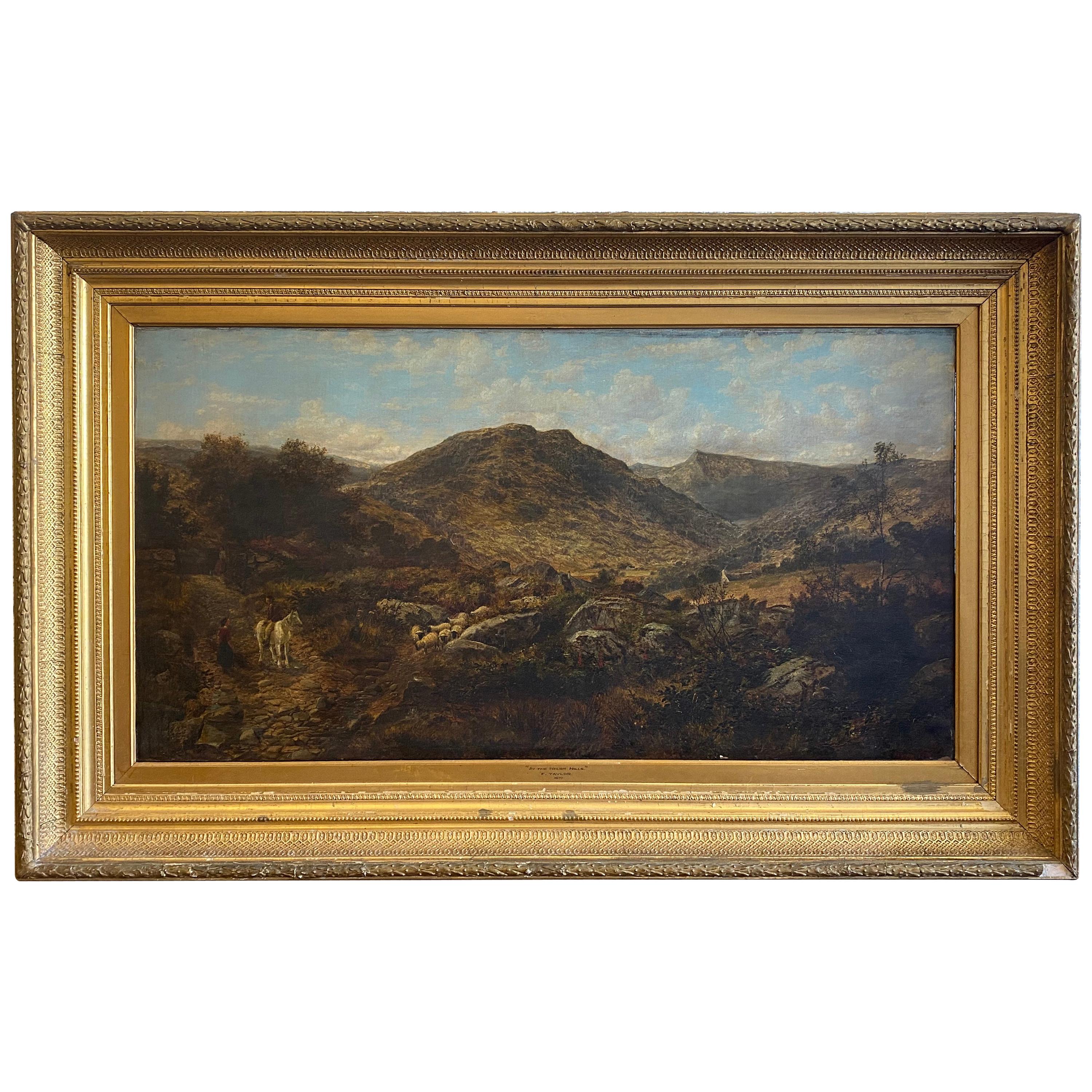 "In The Welsh Hills" by F. Taylor, 1870 For Sale