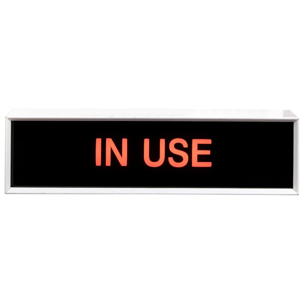 in Use, Vintage Hospital X-Ray Sign, circa 1980