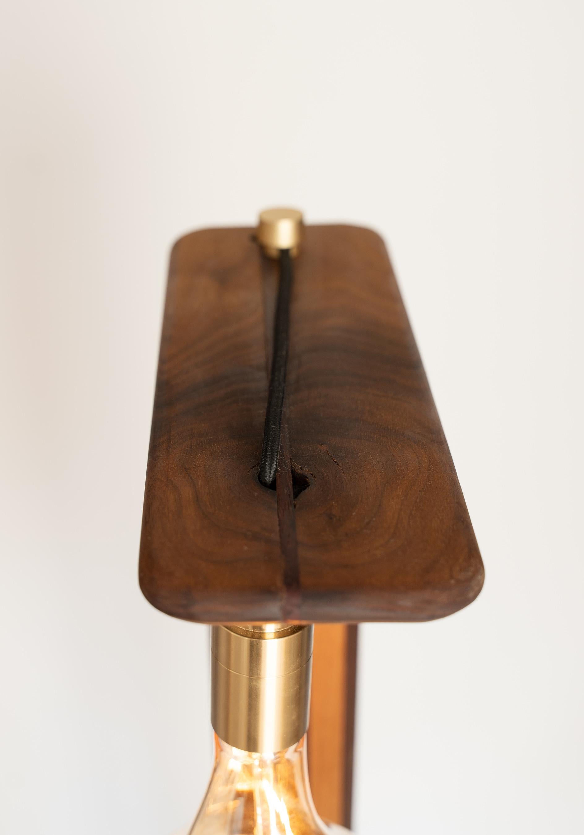 iN-v1 Walnut and Stone Floor Lamp For Sale 3