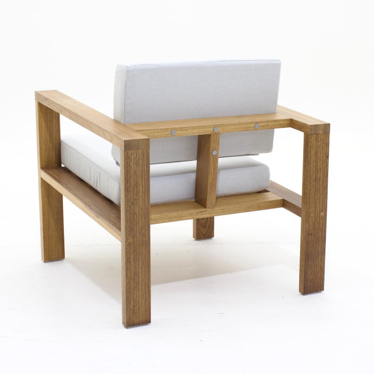 Minimalist Armchair " ina" Outdoor by Samuel Lamas For Sale at 1stDibs
