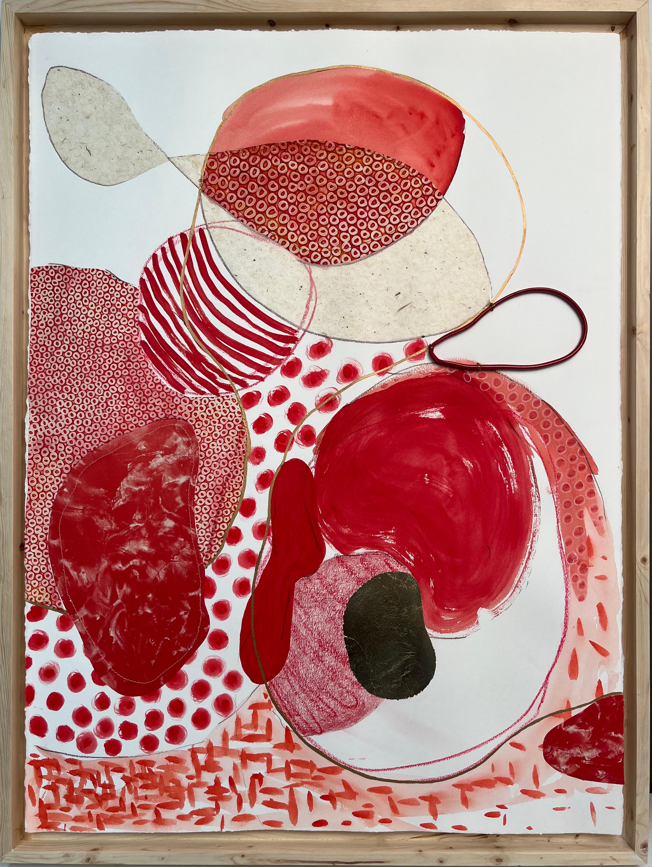Athirst (Esafoglio) - Abstract Drawing Oro di Ina Kaur