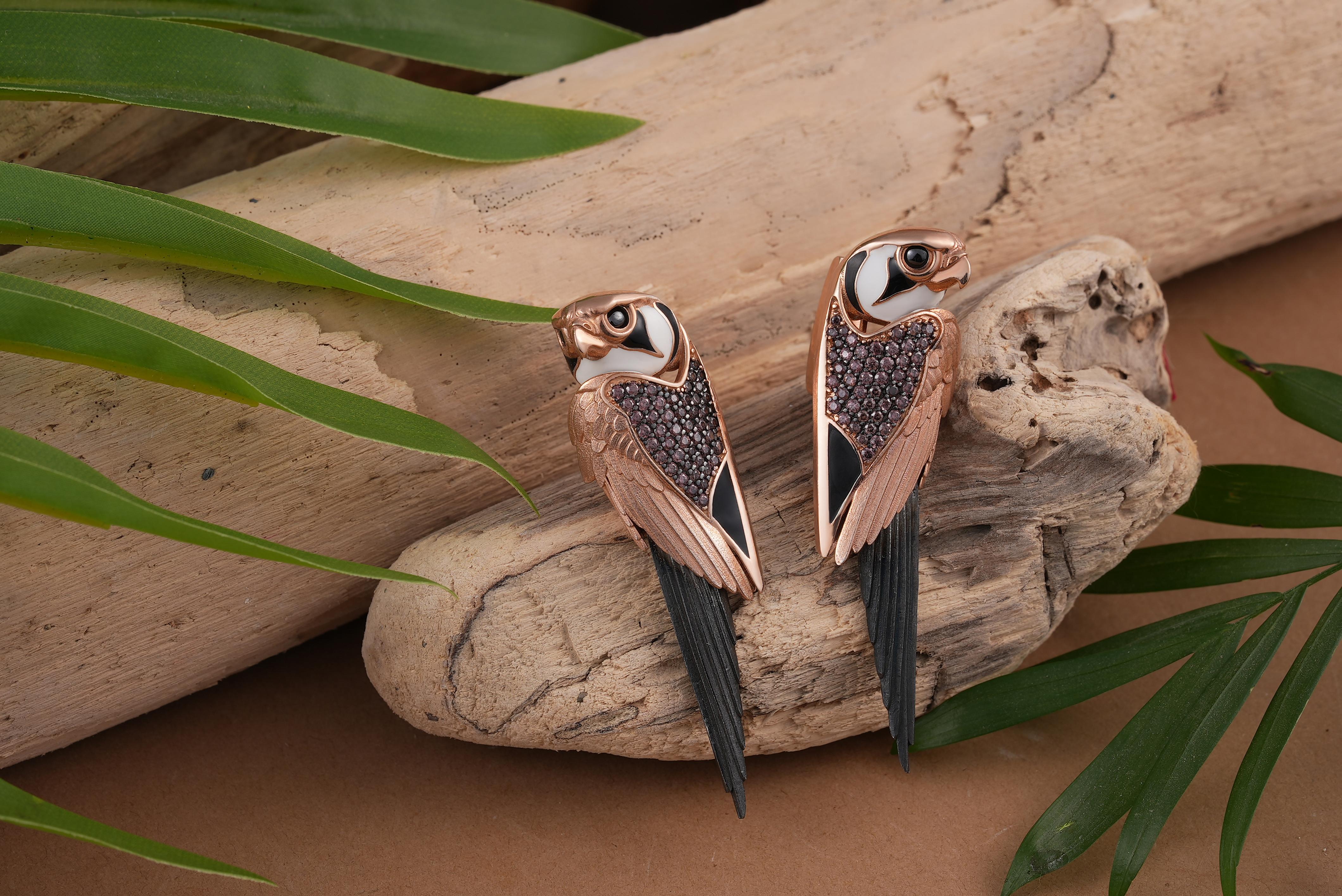 falcon earrings