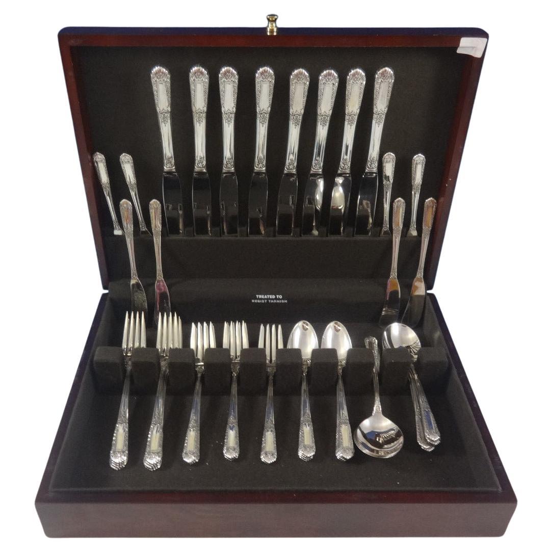Inaugural by State House Sterling Silver Flatware Set For 8 Service 48 Pieces