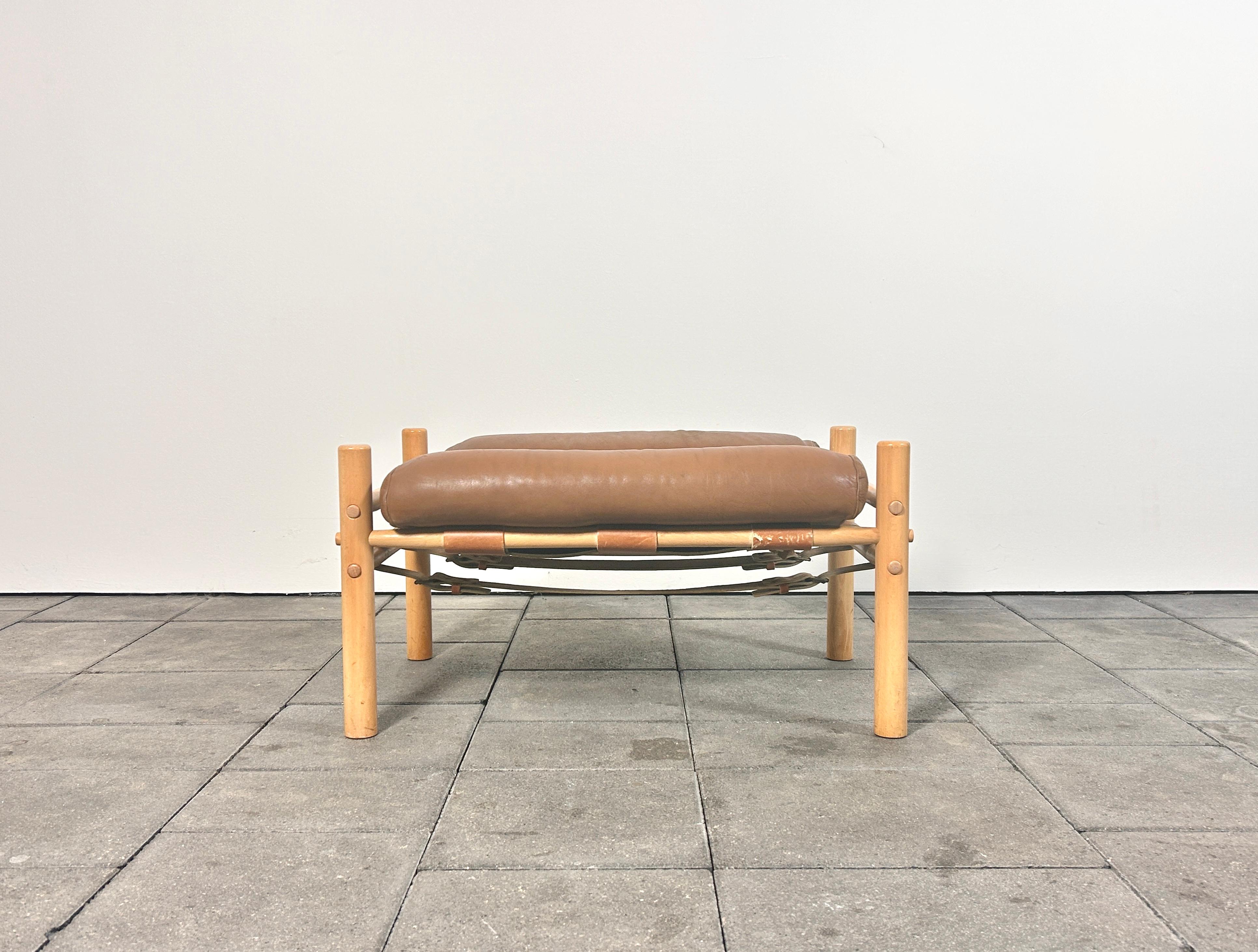 Mid-Century Modern Inca Chair ottoman designed by Arne Norell for Norell Mobel AB Sweden For Sale