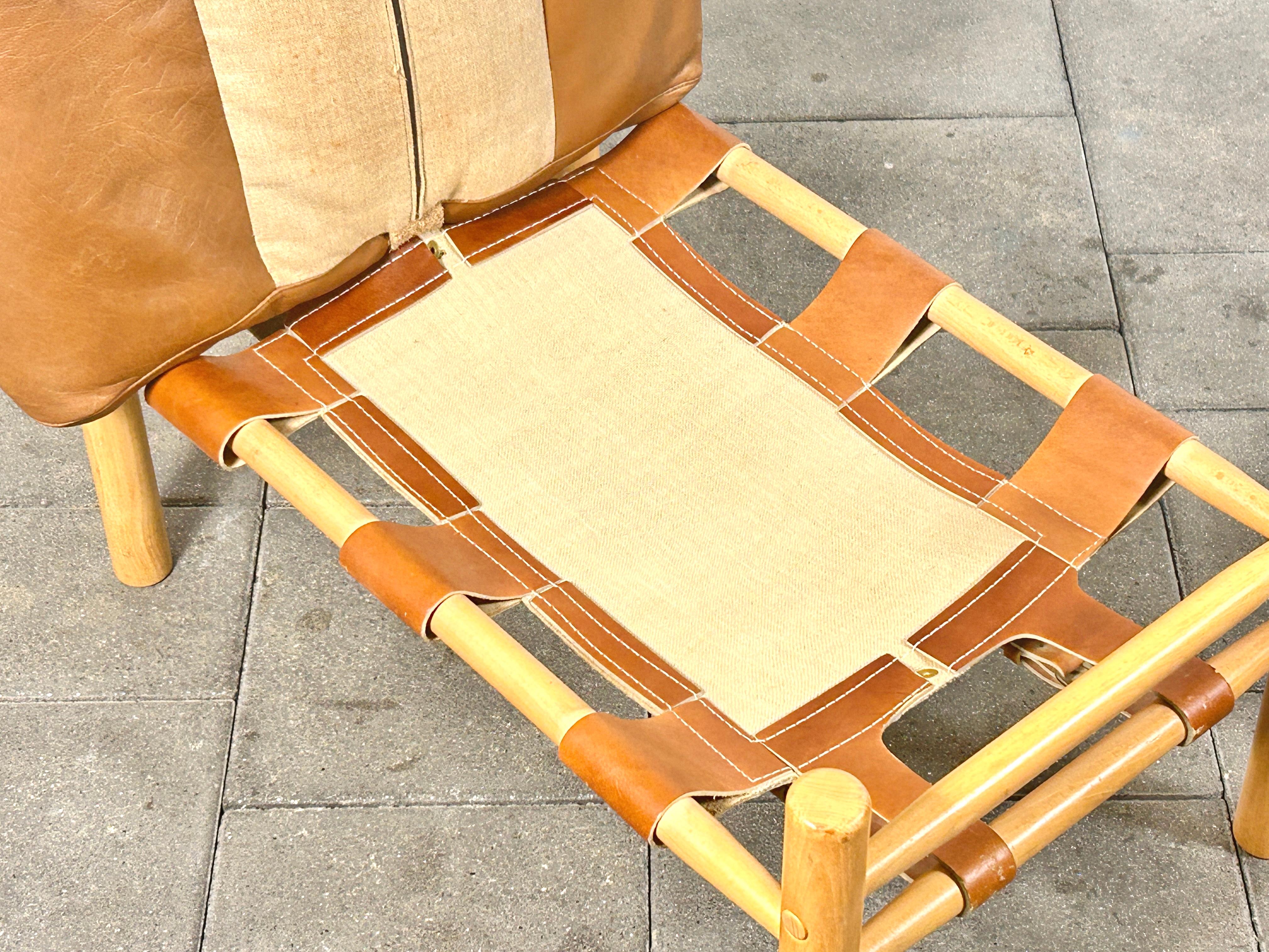 20th Century Inca Chair ottoman designed by Arne Norell for Norell Mobel AB Sweden For Sale