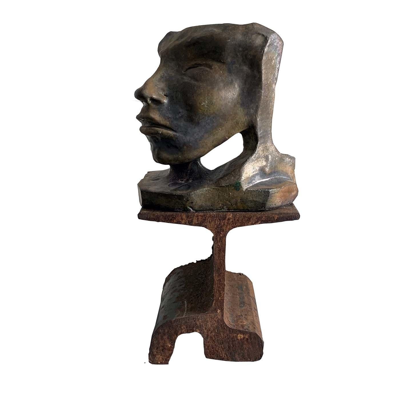 Mysterious and Beautiful Clay and Wood Sculpture For Sale at 1stDibs