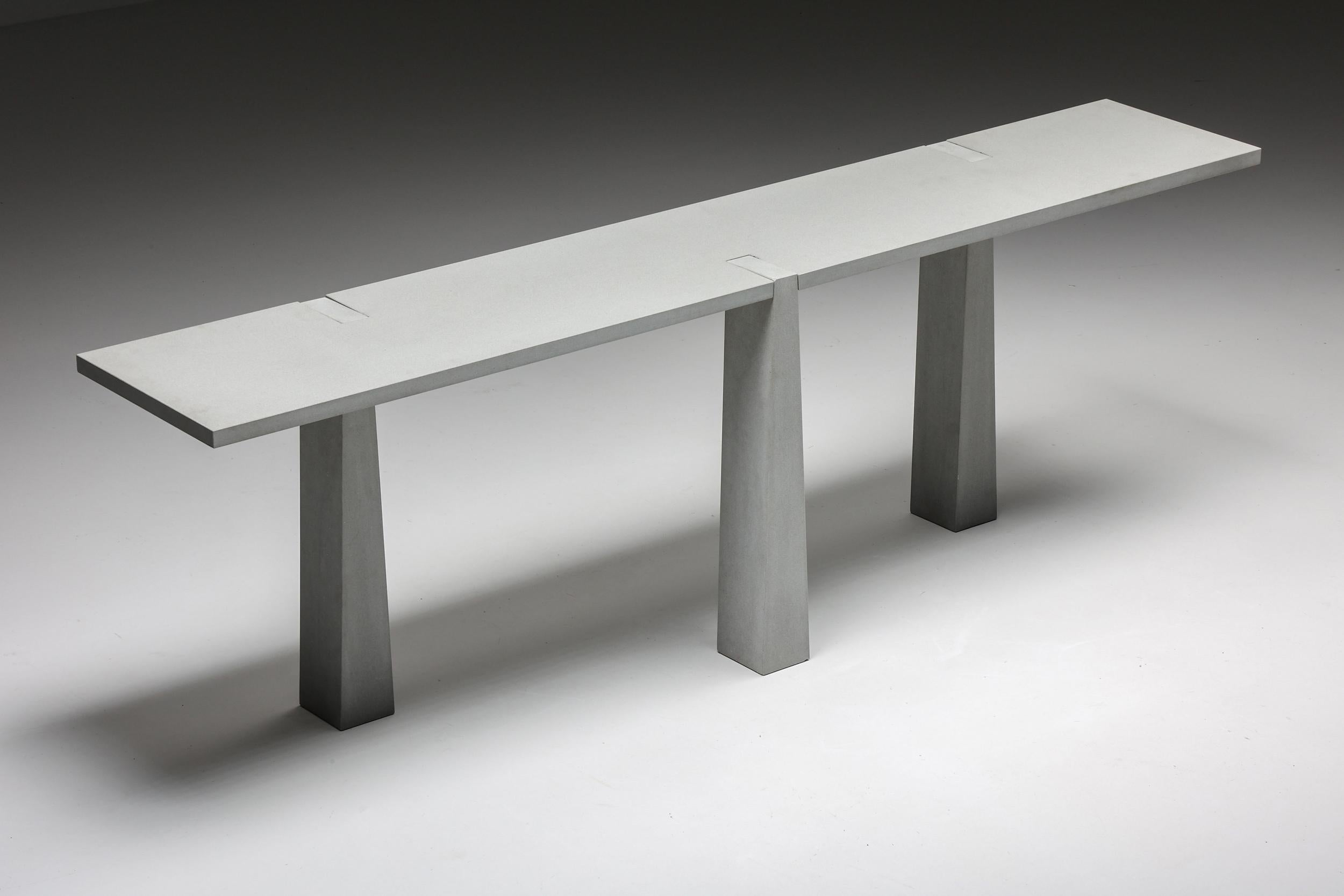 Fine XX secolo Tavolo consolle Inca, Angelo Mangiarotti, Skipper, Design italiano, 1978 in vendita