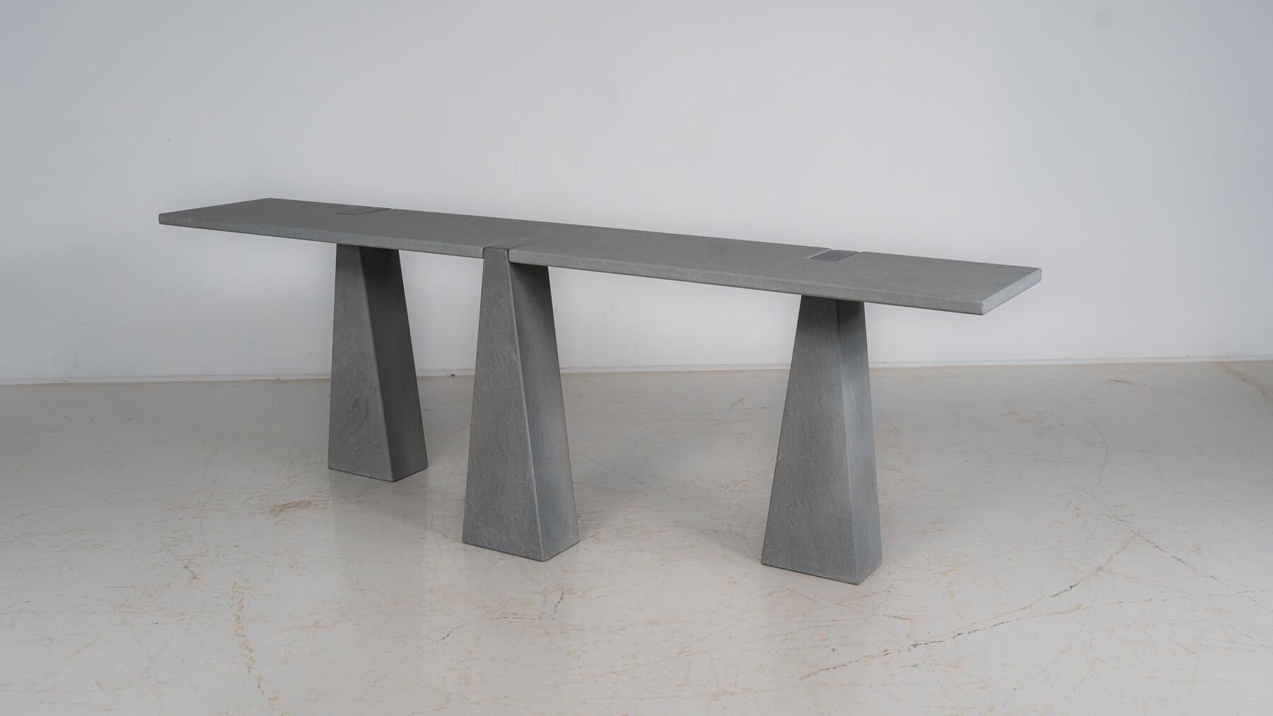 Stone Inca Console Table by Angelo Mangiarotti for Skipper, 1970s For Sale