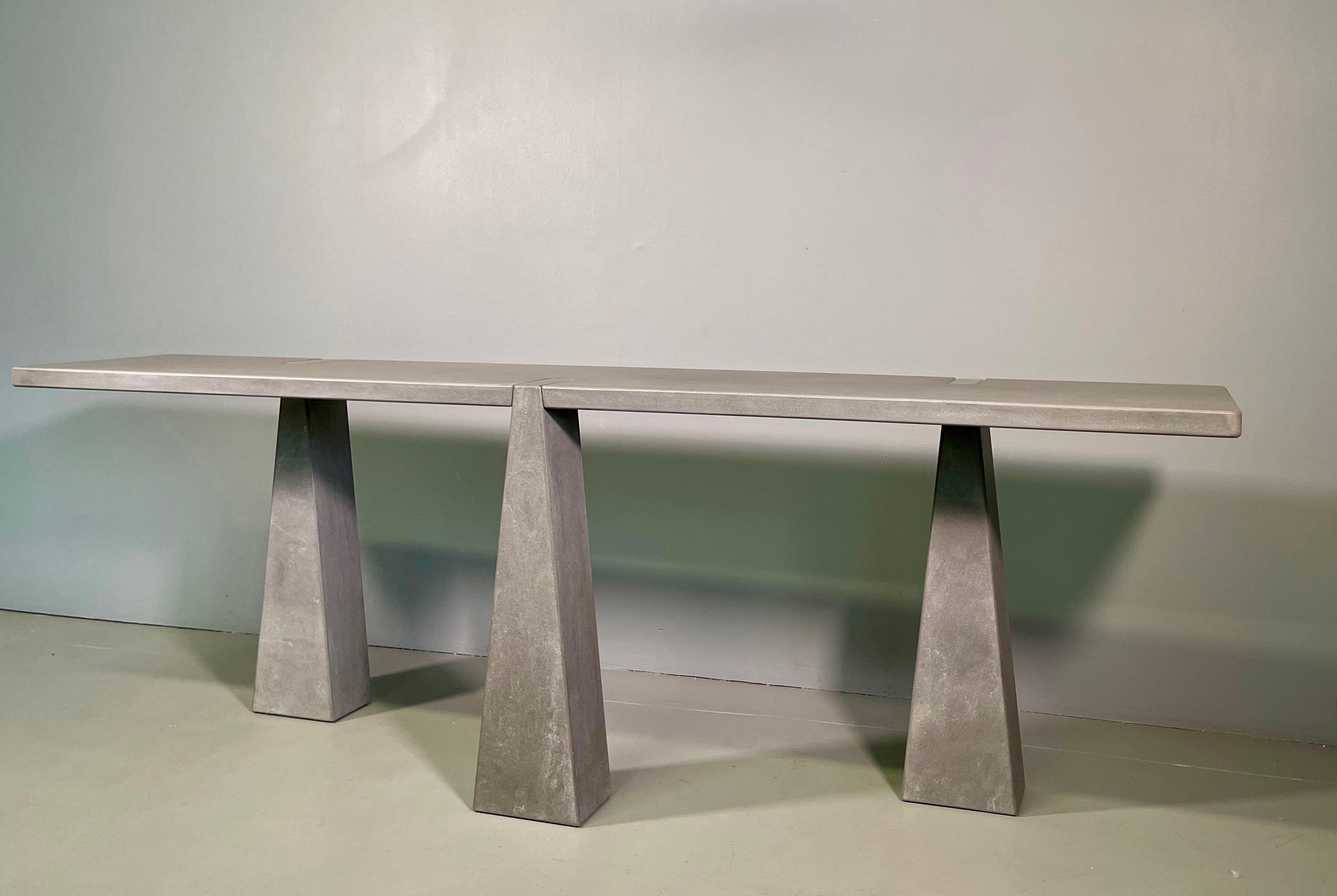 Mid-Century Modern Inca Console Table by Angelo Mangiarotti for Skipper in 1978 Whit Original Label