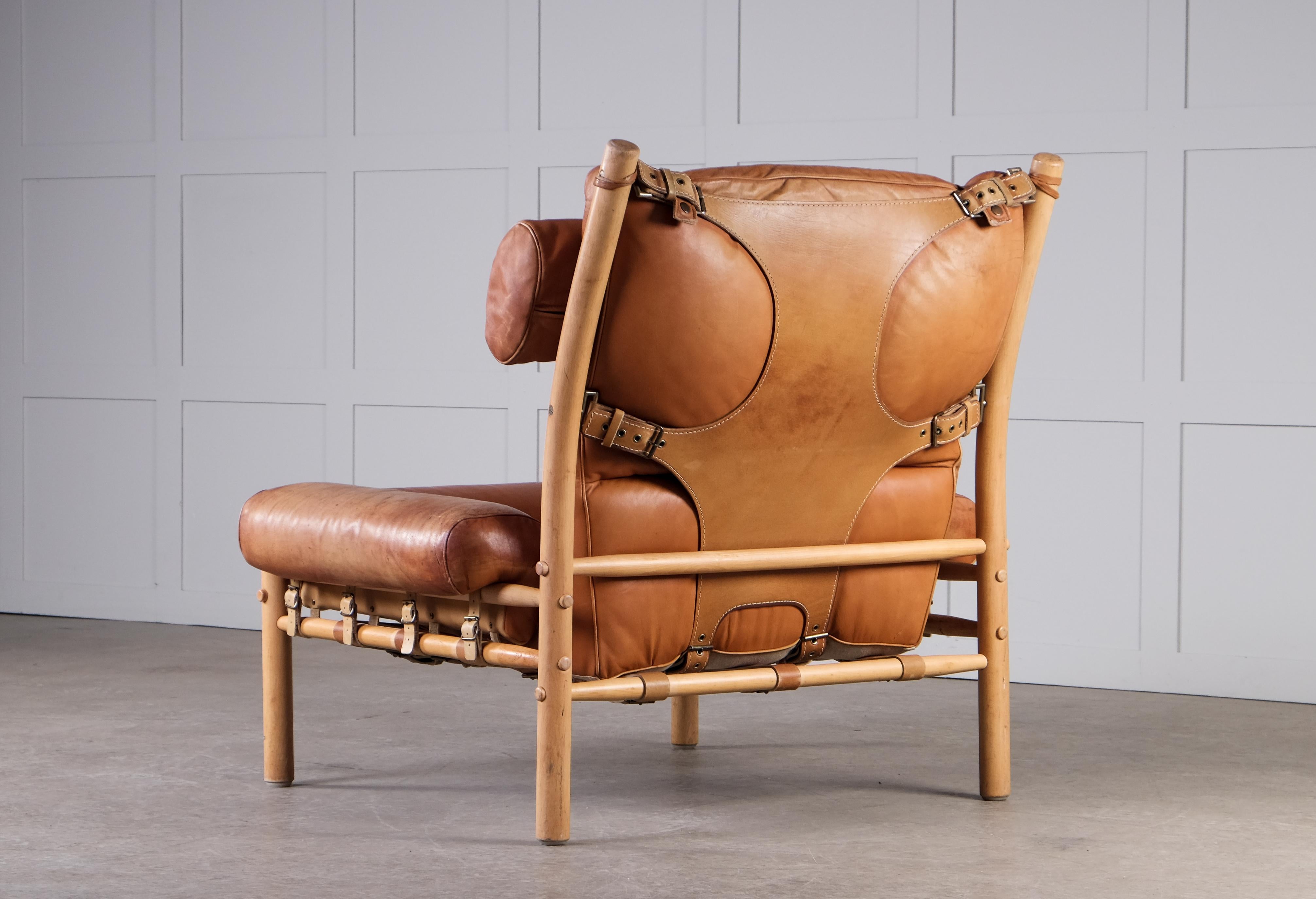 Scandinavian Modern Inca Easy Chair by Arne Norell, 1970s