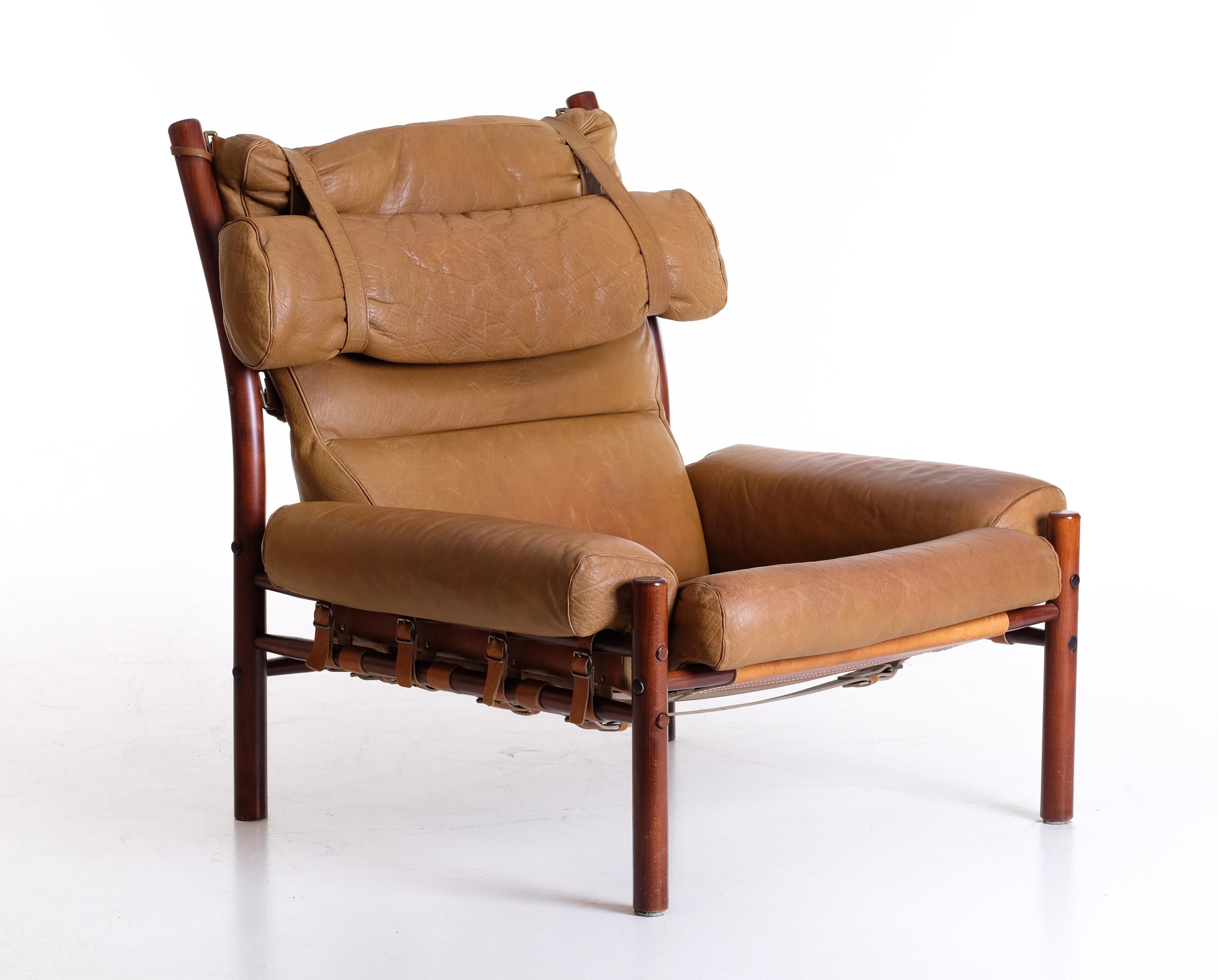 Scandinavian Modern Inca Easy Chair by Arne Norell, 1970s For Sale