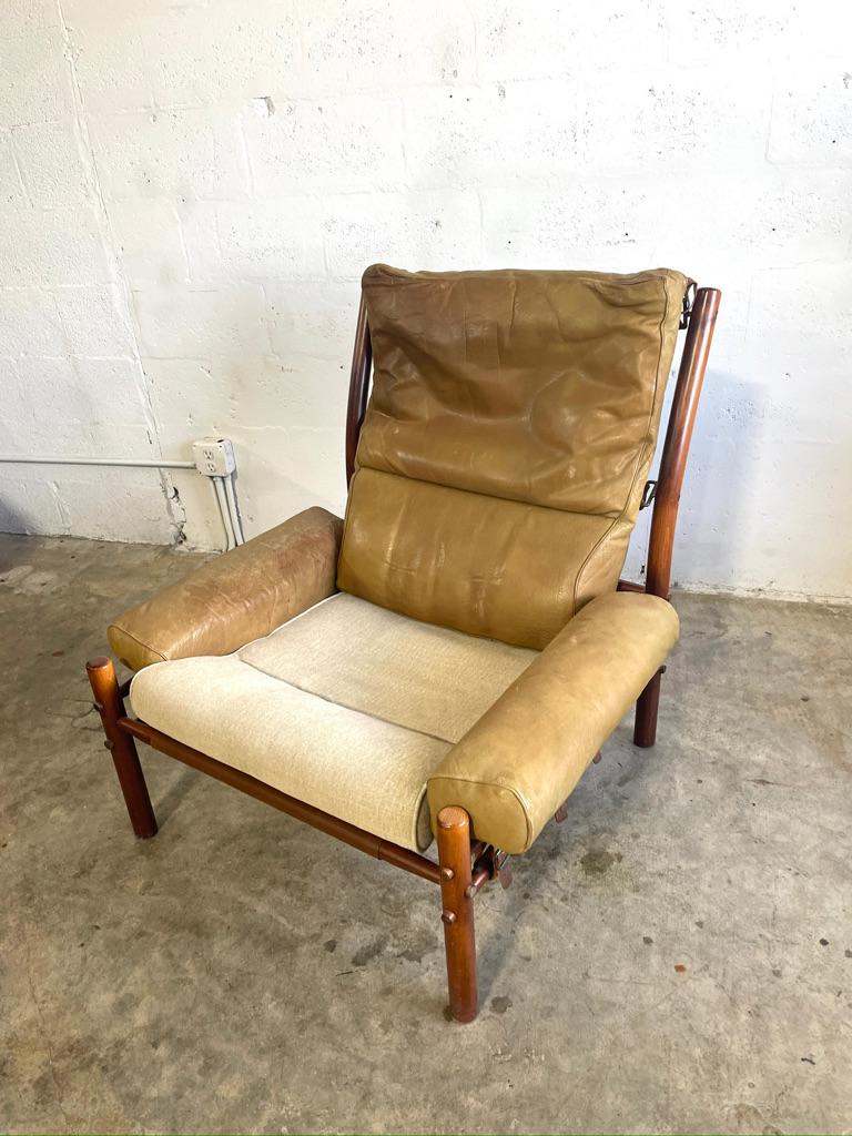 Mid-Century Modern Inca Easy Chair by Arne Norell 1970s For Sale