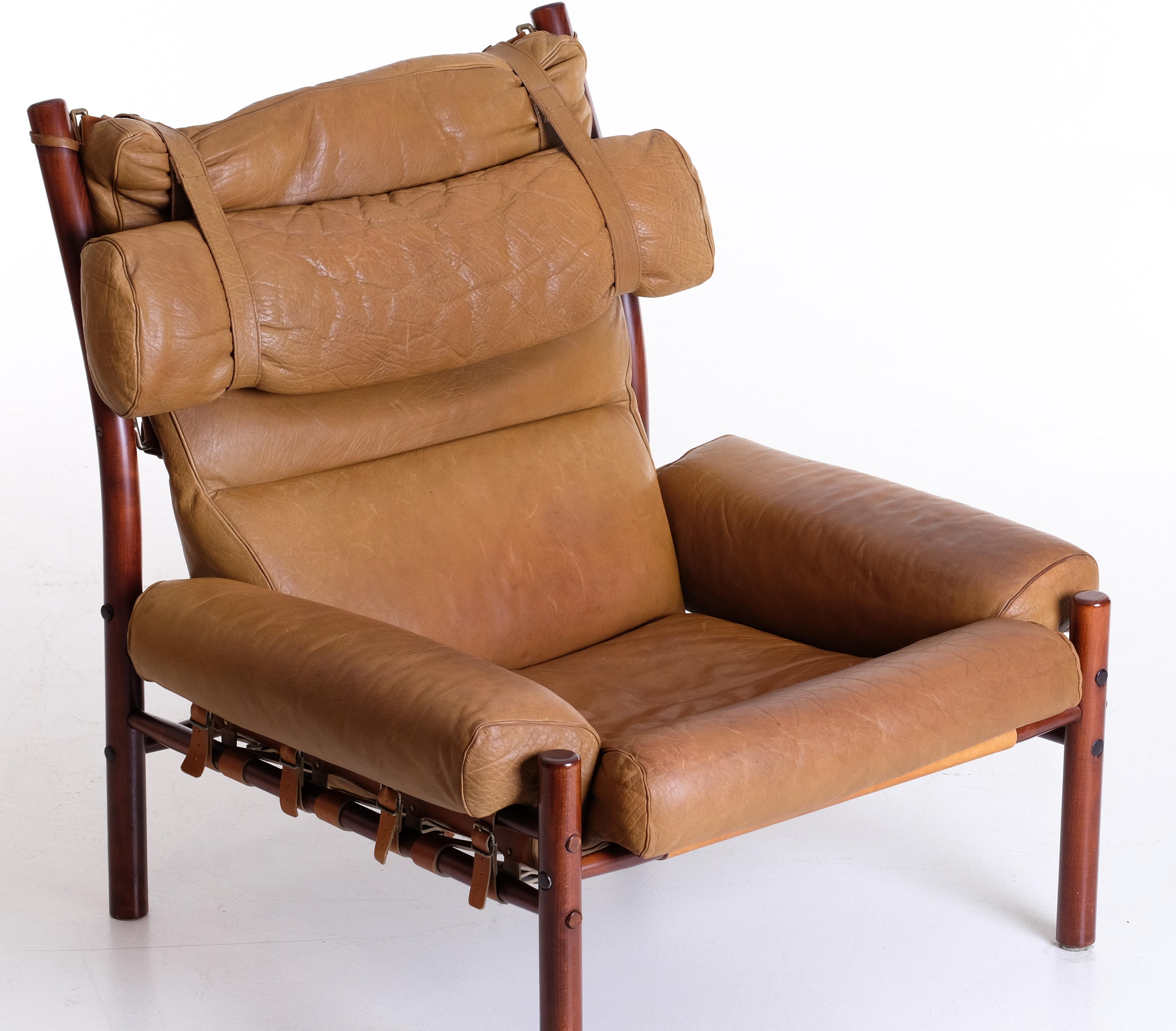 Inca Easy Chair by Arne Norell, 1970s In Good Condition For Sale In Stockholm, SE