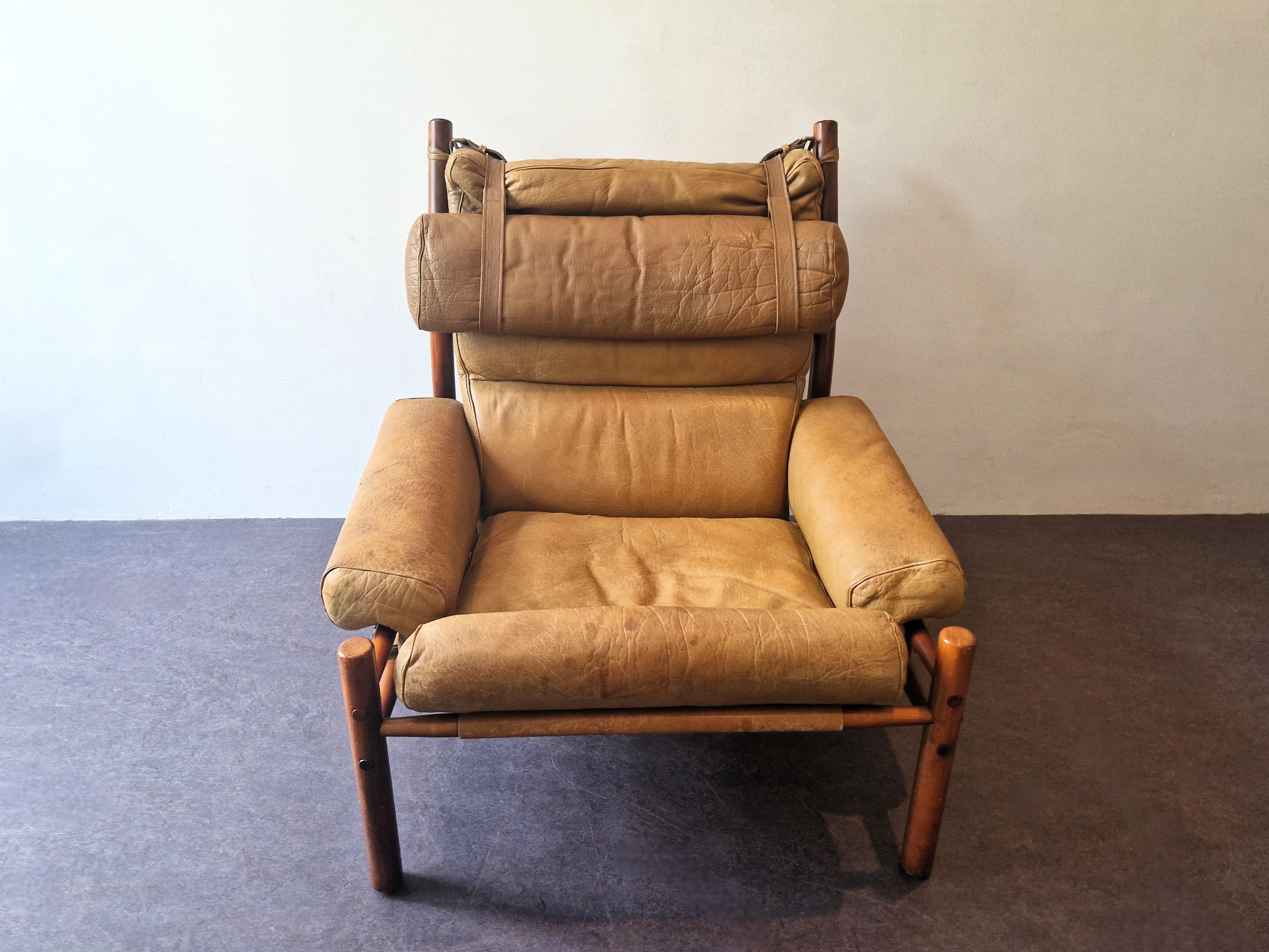 Mid-Century Modern Inca lounge chair by Arne Norell for Norell Möbel AB, Sweden 1968