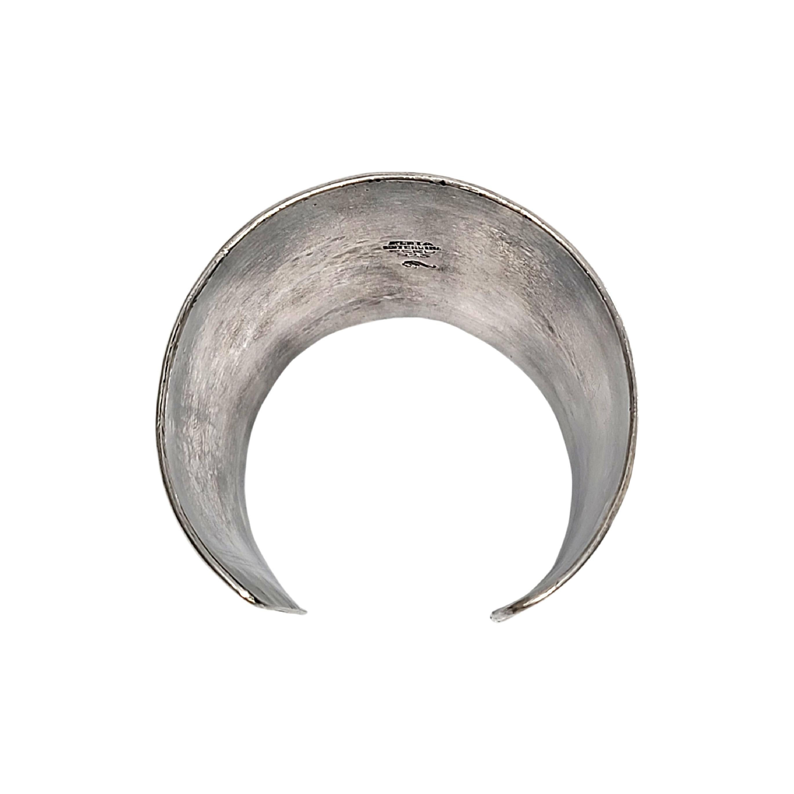 Bracelet manchette Inca en argent sterling avec motif du Pérou 3