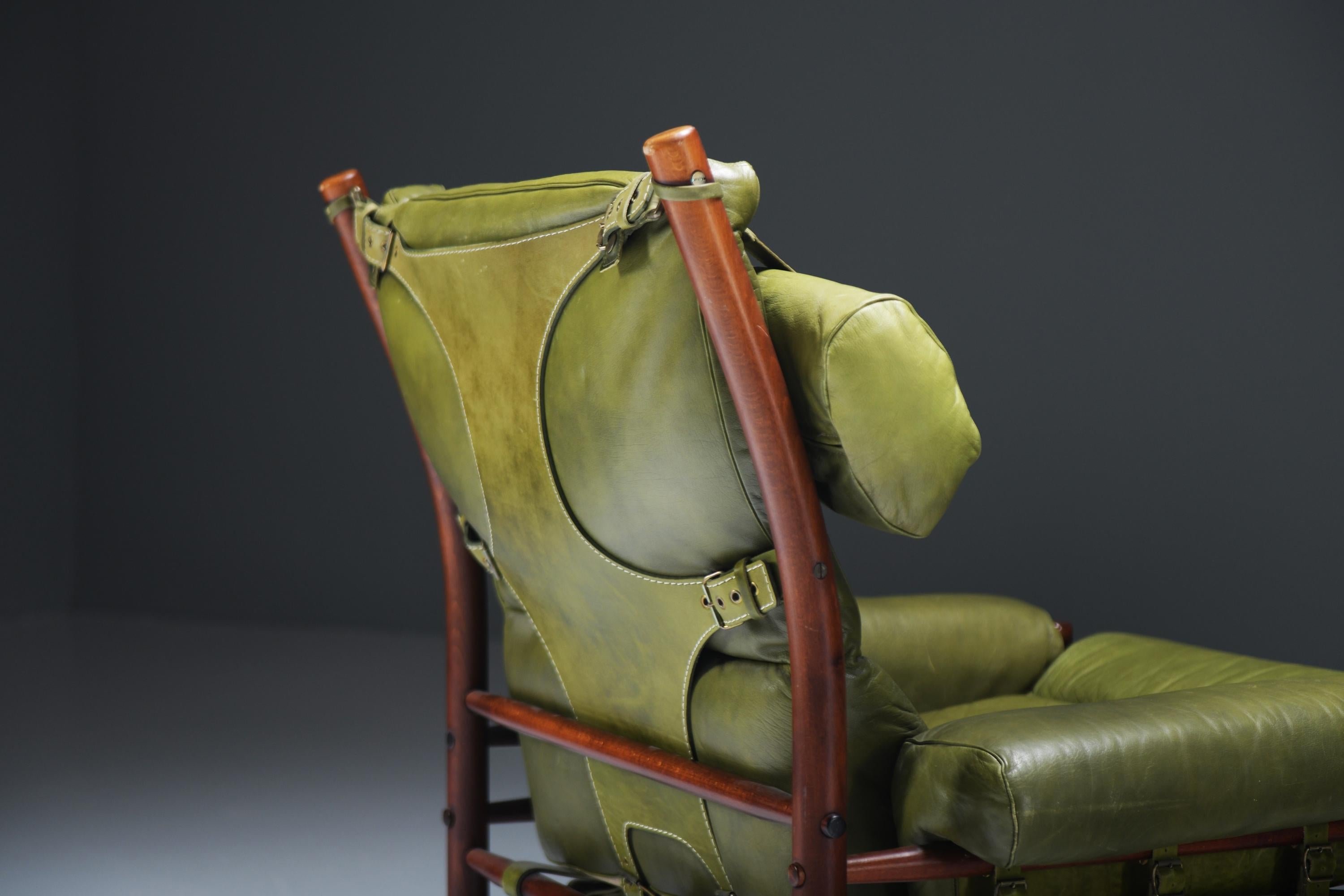 Fauteuils relax Inca avec ottoman et table d'appoint par Arne Norell pour Norell Möbel AB en vente 5