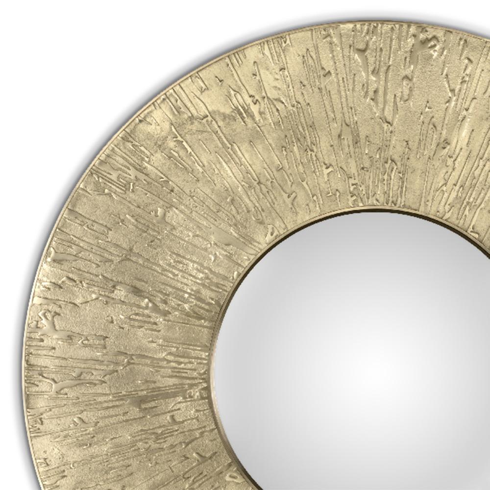 Portuguese Inca Round Mirror For Sale