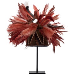 Inca Woven Hat with Feather Plume, c. 1500