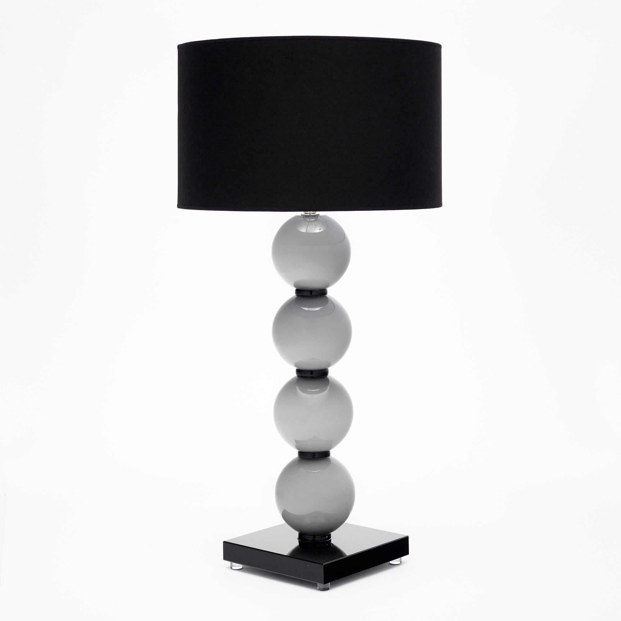 XXI secolo e contemporaneo Lampade in vetro di Murano grigio Incamiciato in vendita