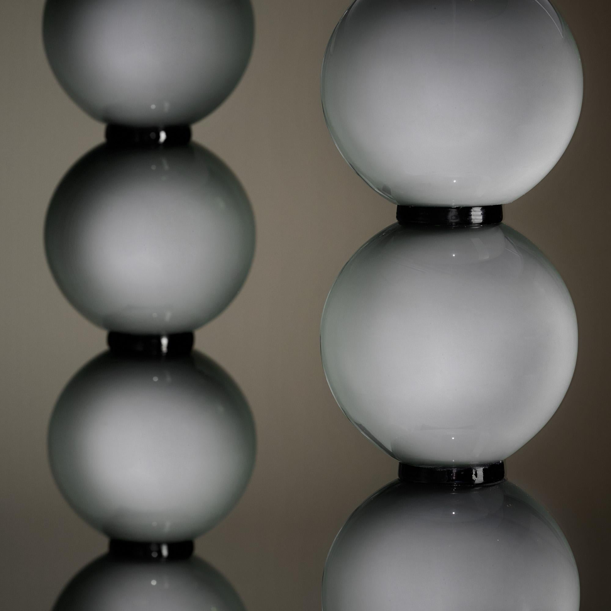 Lampade in vetro di Murano grigio Incamiciato in vendita 2