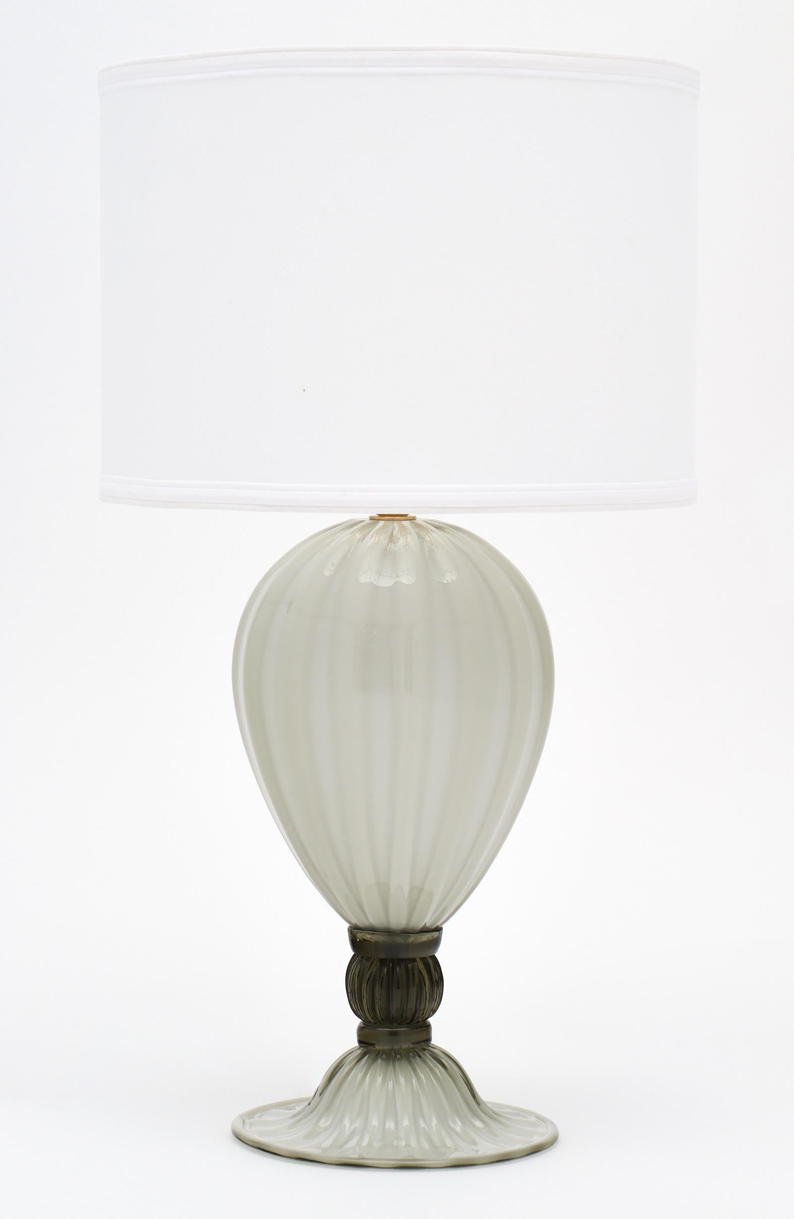 Italian “Incamiciato” Murano Glass Table Lamps