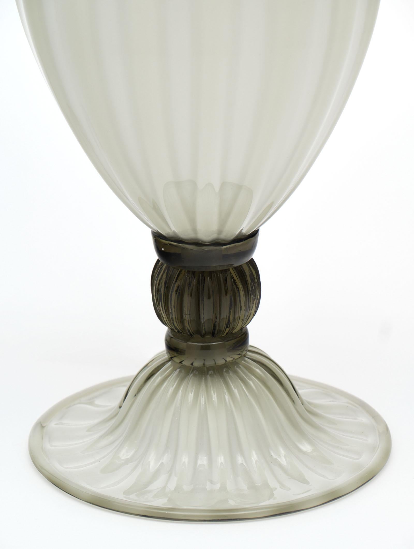 Blown Glass “Incamiciato” Murano Glass Table Lamps
