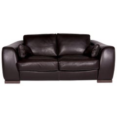 Incanto Leather Sofa Brown Two-Seat