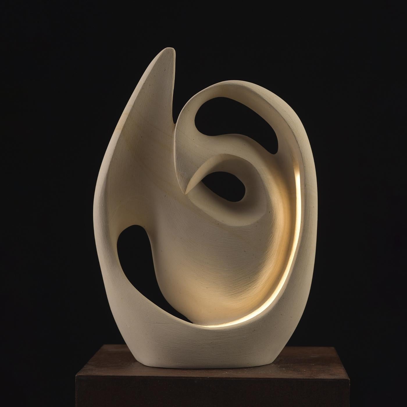Italian Incanto Lecce Stone Light Sculpture For Sale