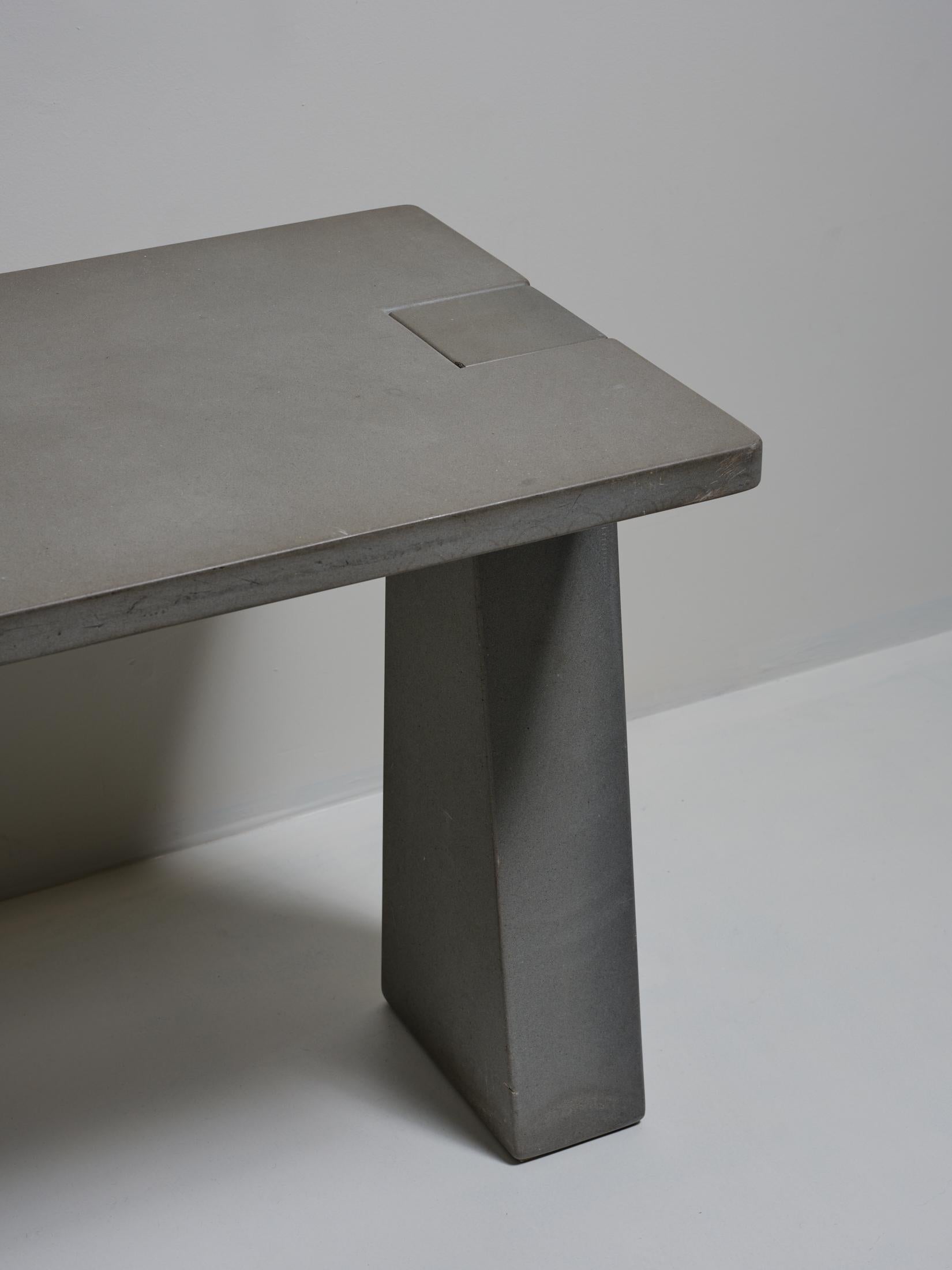 Marble Incas Console Table by Angelo Mangiarotti For Sale
