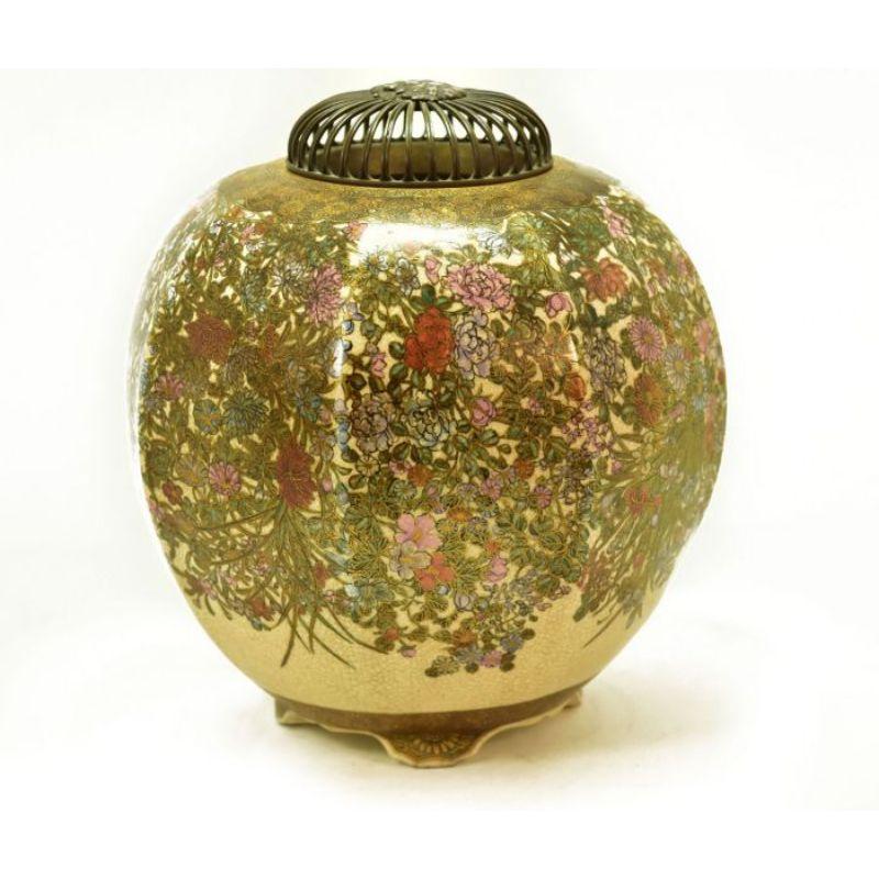 19th Century Incense Burner in Satsuma Earthenware For Sale