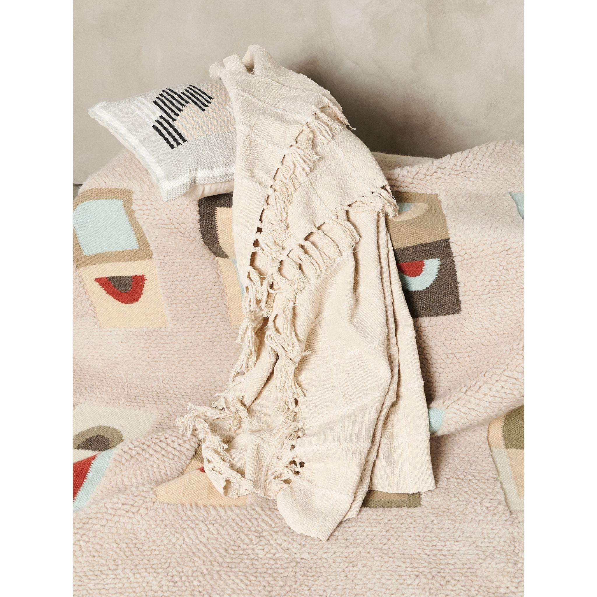 Incense Plush Merino Tapis à motifs géométriques noué à la main par un artisan durable en vente 5