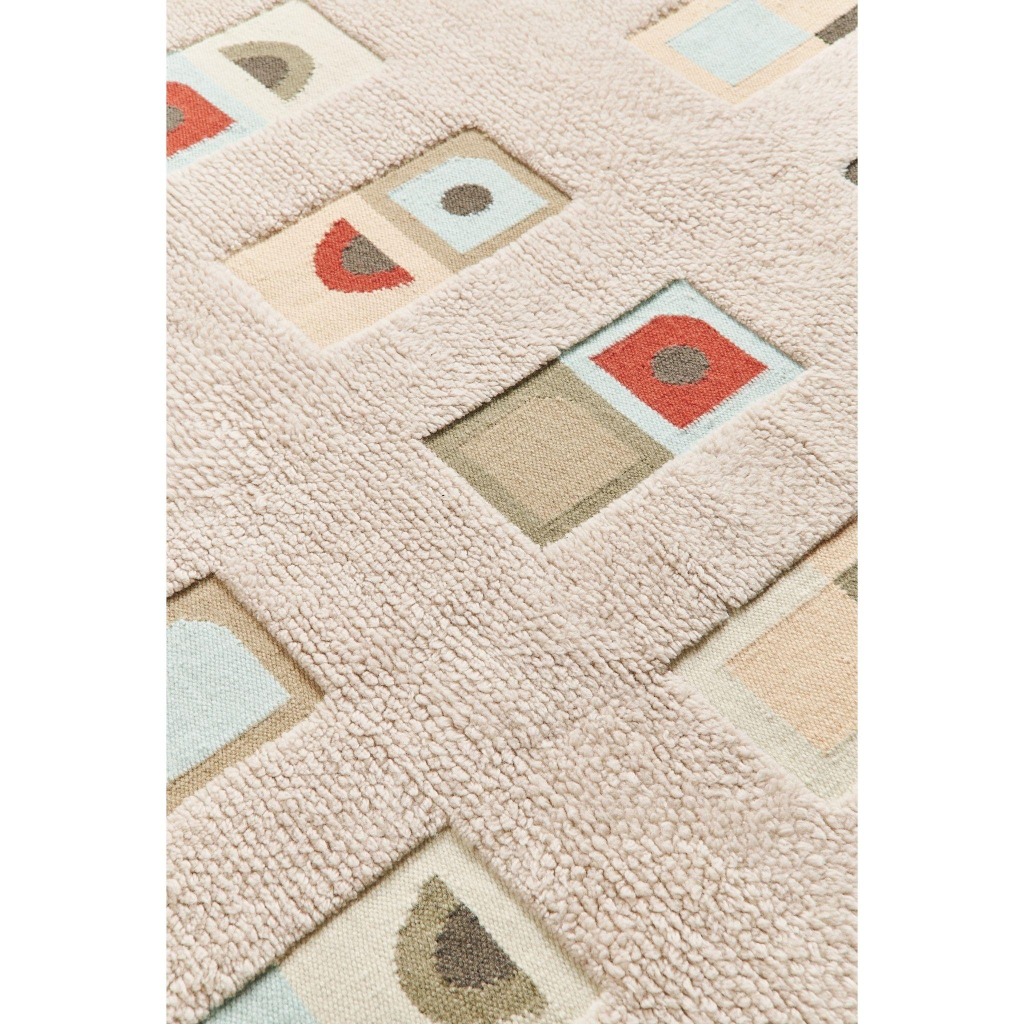 Incense Plush Merino Tapis à motifs géométriques noué à la main par un artisan durable Neuf - En vente à Bloomfield Hills, MI