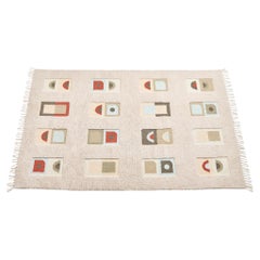 Incense Plush Merino Hand Knotted Sustainable Artisanal Geometric Pattern Rug