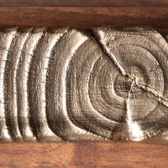 Incense Holder Modern Elm Wood and Polished Bronze Casting by Alabama Sawyer