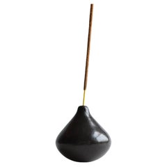 Incense Holder Natural Beeswax Finish Handmade Burnished Clay from Oaxaca Pera