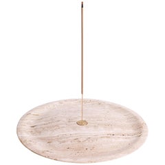 Incense Plate, Travertine Sculpted Marble by Henry Wilson