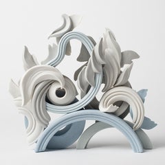 Incidental V, a Unique Colored Porcelain Ceramic Sculpture by Jo Taylor