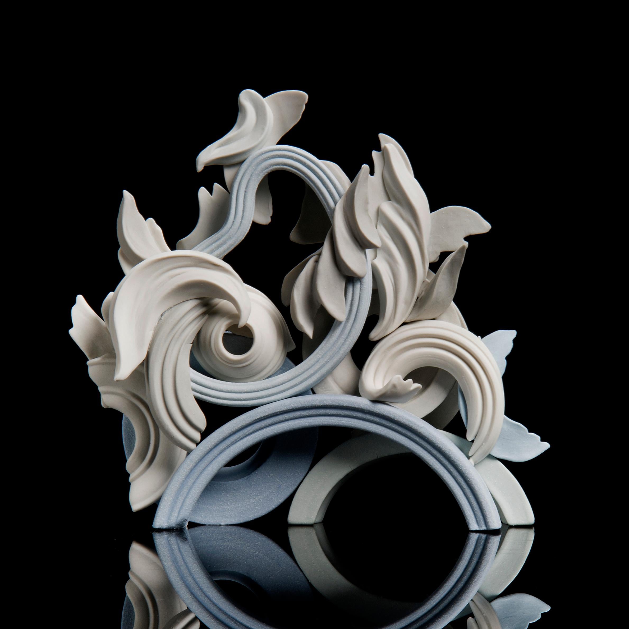 Organic Modern Incidental V, a Unique Colored Porcelain Ceramic Sculpture by Jo Taylor