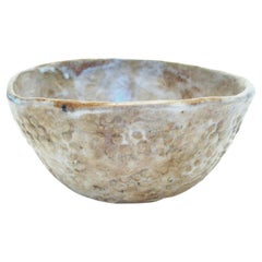 Incised & Glazed Studio Pottery Bowl - Hand Formed - Signed - Late 20th Century