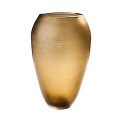 Incisi Glass Vase in Bronze by Venini