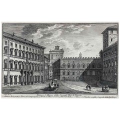 Gravures de Rome et Venise Acquaforti de 1757 par Giuseppe Vasi Ensemble de deux