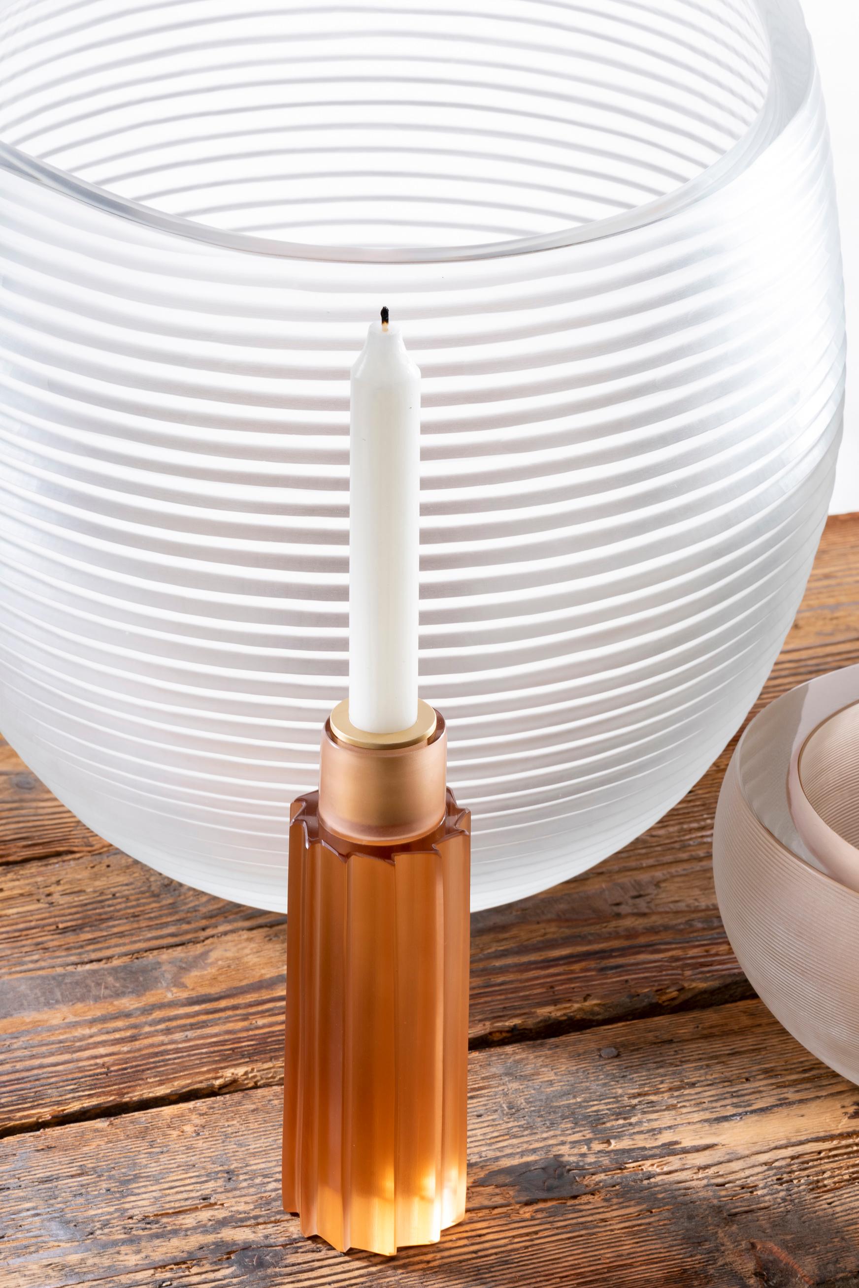 Post-Modern Incisioni Lume Candlestick by Purho For Sale