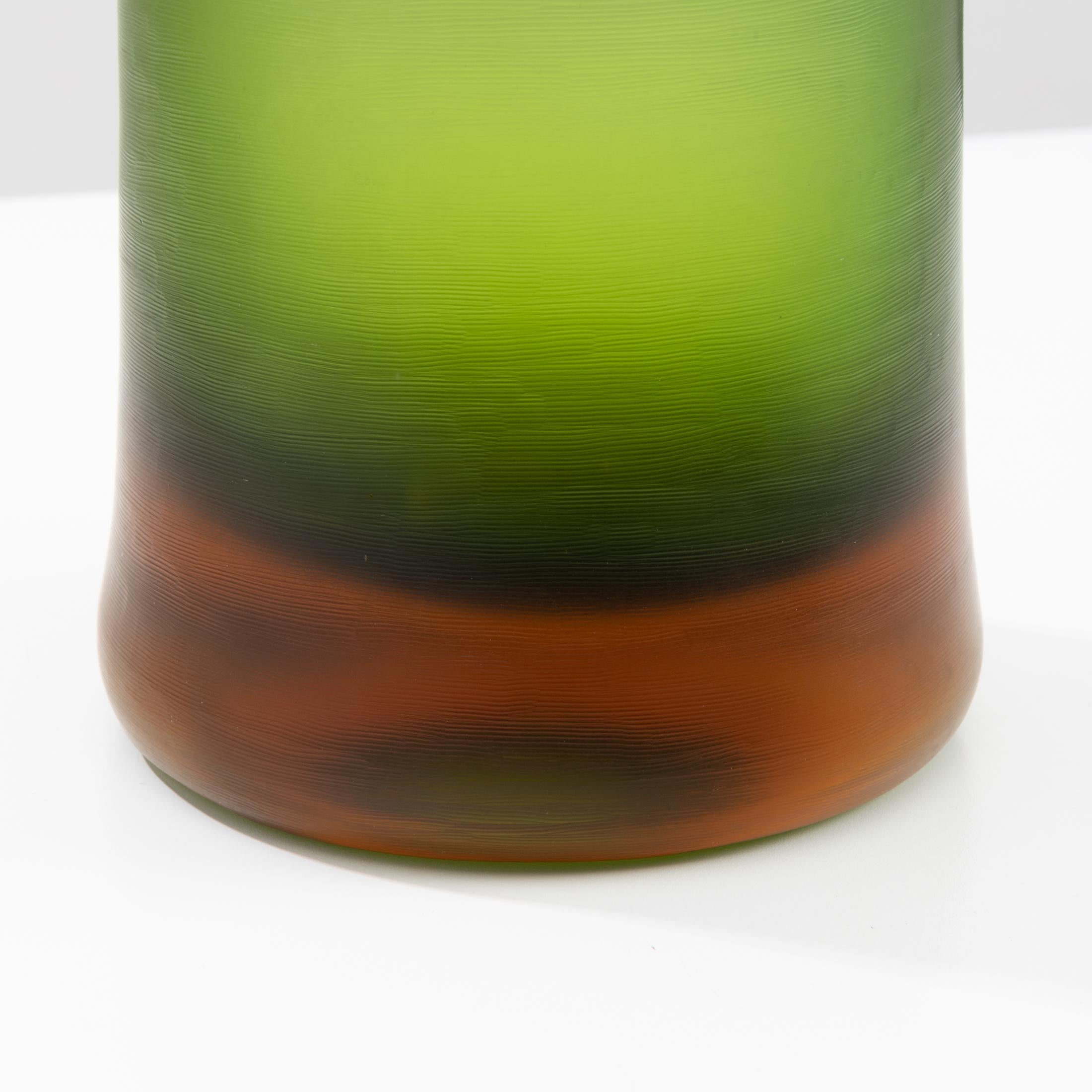 Mid-Century Modern Inciso Bottled Vase by Paolo Venini, Venini, Italy